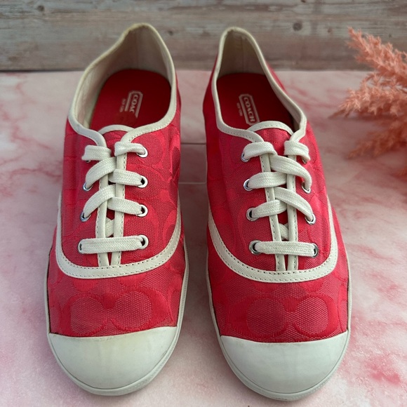 🩸Coach Bellamy Pink Signature C Sneakers - Size 9,5B🩸 - Picture 2 of 16